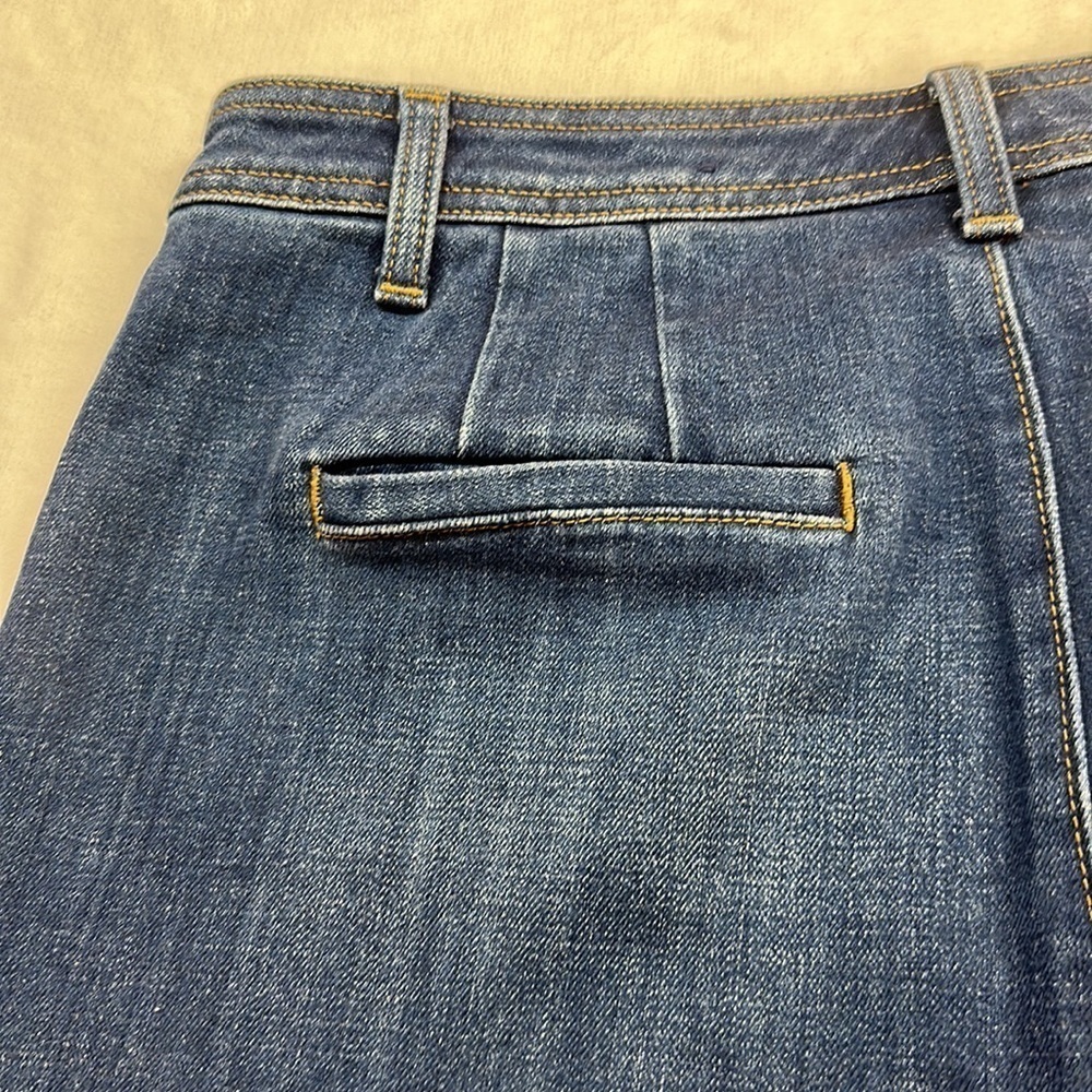 Talbots Flawless High-Waist Wise Crop Denim Patch Front Pocket Crop Jean Size 12 - Picture 9 of 11
